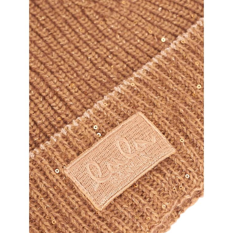 Lala Berlin Beanie Aveline, Camel Sequins 